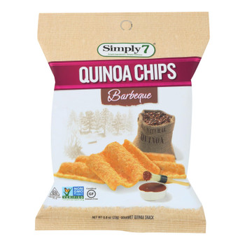 Simply7 Quinoa BBQ Chips  - Case of 24 - .8 OZ