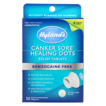 Hylands Homeopathic - Canker Sore Relief Dots - 1 Each - 50 TAB Hylands Homeopathic - Canker Sore Relief Dots - 1 Each - 50 TAB