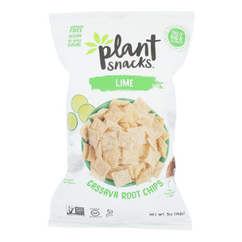 Plant Snacks - Cassava Root Chip Lime - Case of 12 - 5 OZ