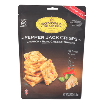 Sonoma Creamery - Cracker Pepperjack Crisp - Case of 12 - 2.25 OZ Sonoma Creamery - Cracker Pepperjack Crisp - Case of 12 - 2.25 OZ