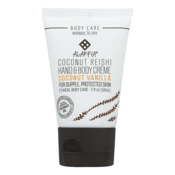 Alaffia - Hnd/Body Cream Reishi Vanilla Travel - Case of 12 - 2 FZ Alaffia - Hnd/Body Cream Reishi Vanilla Travel - Case of 12 - 2 FZ