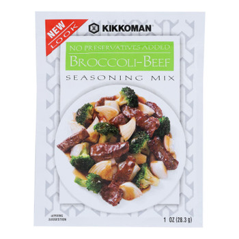 Kikkoman, Broccoli-Beef Stir-Fry Seasoning Mix - Case of 12 - 1 OZ