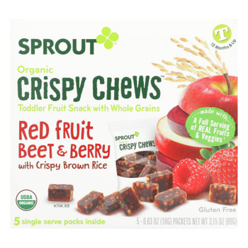 Sprout Foods Inc - Crispy Chew Beet & Berry - Case of 10 - 3.15 OZ Sprout Foods Inc - Crispy Chew Beet & Berry - Case of 10 - 3.15 OZ