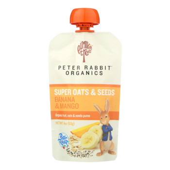 Peter Rabbit Organics - Oats&seeds Bana&mango - Case of 10 - 4 OZ Peter Rabbit Organics - Oats&seeds Bana&mango - Case of 10 - 4 OZ