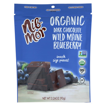 Nibmor - Dark Chocolate Blubry 72% - Case of 6 - 3.26 OZ Nibmor - Dark Chocolate Blubry 72% - Case of 6 - 3.26 OZ