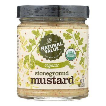 Natural Value Stoneground Mustard - Case of 12 - 9 OZ Natural Value Stoneground Mustard - Case of 12 - 9 OZ