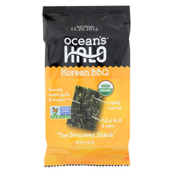 Ocean's Halo - Seawd Snack Korean BBQ - Case of 12 - .14 OZ