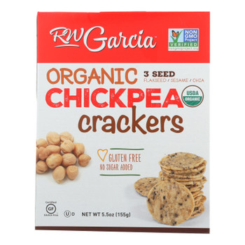 R. W. Garcia - Crackers 3 Seed Chkpea - Case of 6 - 5.5 OZ R. W. Garcia - Crackers 3 Seed Chkpea - Case of 6 - 5.5 OZ