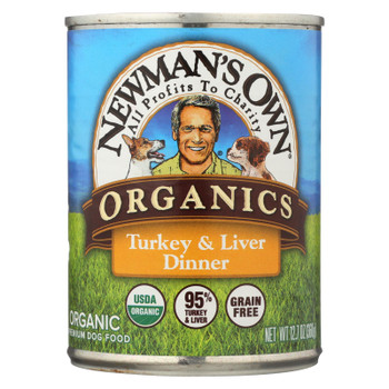 Newman's Own Organics - Dog Fd Trky&liver Gluten Free - Case of 12 - 12.7 OZ