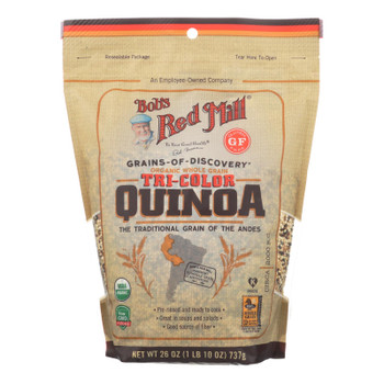 Bob's Red Mill Organic Whole Grain Tri-Color Quinoa - Case of 4 - 26 OZ Bob's Red Mill Organic Whole Grain Tri-Color Quinoa - Case of 4 - 26 OZ
