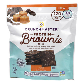 Crunchmaster - Thins Brownie Salted Caramel - Case of 12 - 3.54 OZ