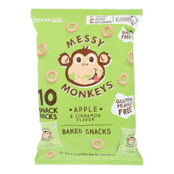 Freedom Foods - Messy Monkey's Apple Cinnamon - Case of 8 - 10/.5 OZ