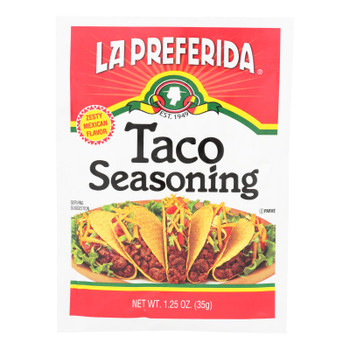 La Preferida Taco Seasoning - Case of 12 - 1.25 OZ La Preferida Taco Seasoning - Case of 12 - 1.25 OZ