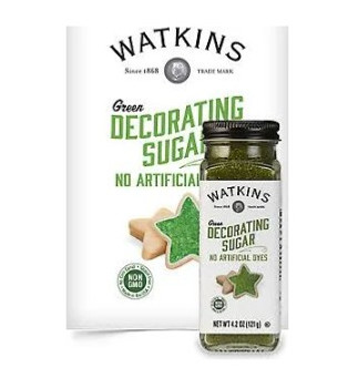 Watkins - Decorating Sugar Green - Case of 3-4.2 OZ