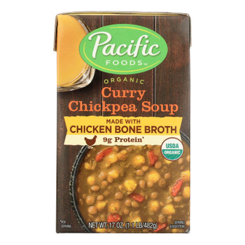 Pacific Natural Foods Organic Curry Chickpea Soup - Case of 12 - 17 OZ