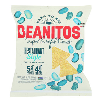 Beanitos - Wht Bean Chips Rstrnt Style - Case of 24 - 1 OZ