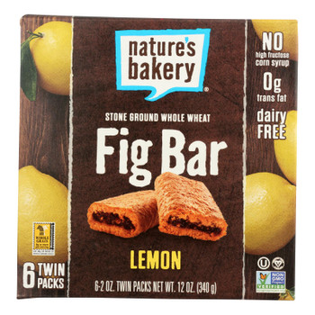 Nature's Bakery Stone Ground Whole Wheat Fig Bar - Case of 6 - 6/2 OZ