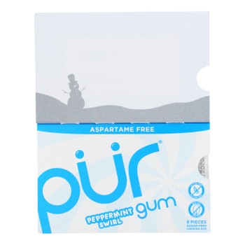 Pur Gum Aspartame Free Gum - Case of 12 - .44 OZ