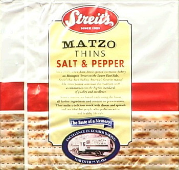 Streit's - Matzo Salt Pepper - Case of 12 - 11 OZ