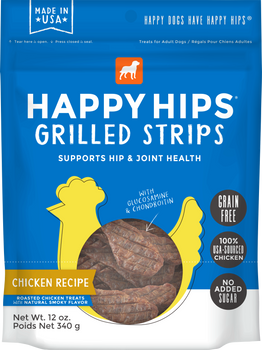 Happy Hips - Strips Green Free Chicken - Case of 6 - 12 OZ