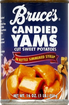 Bruce Foods Candied Yams Cut Sweet Potatoes In Kettle Simmered Syrup - Case of 12 - 16 OZ