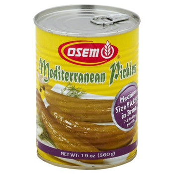 Osem Mediterranean Pickles - Case of 12 - 18.3 OZ Osem Mediterranean Pickles - Case of 12 - 18.3 OZ