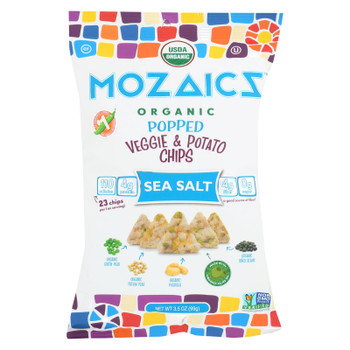 Mozaics - Veg & Pot Chips Sea Salt - Case of 12 - 3.5 OZ