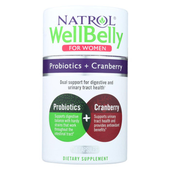 Natrol - Probtc Cranberry Well Belly - 1 Each - 30 CAP Natrol - Probtc Cranberry Well Belly - 1 Each - 30 CAP