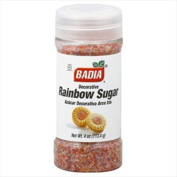 Badia Spices - Sugar Rainbow - Case of 8 - 4 OZ Badia Spices - Sugar Rainbow - Case of 8 - 4 OZ