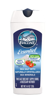 La Baleine Sea Salt - Sea Salt 50% Less Sod Shk - Case of 12 - 4.4 OZ