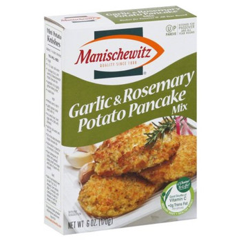 Manischewitz, Potato Pancake Mix, Garlic & Parmesan - Case of 12 - 6 OZ