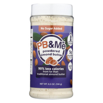 Pb & Me - Peanut Butter Almond Butter Powder - Case of 6 - 6.5 OZ