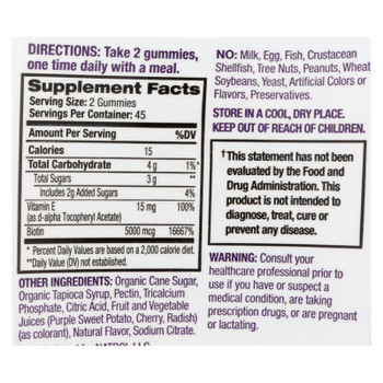 Natrol - Hair Skin Nails Gumms - 1 Each - 90 CT Natrol - Hair Skin Nails Gumms - 1 Each - 90 CT