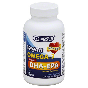 Deva Vegan Vitamins - Omega-3 Dha-epa Vegan H/p - 1 Each-90 SGEL