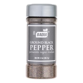 Badia Ground Black Pepper  - Case of 8 - 2 OZ