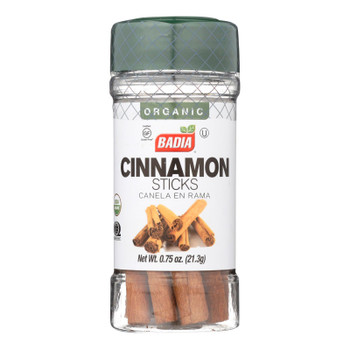 Badia Organic Cinnamon Sticks - Case of 8 - .75 OZ