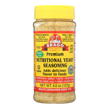 Bragg Seasoning, Nutritional Yeast Premium  - Case of 12 - 4.5 OZ