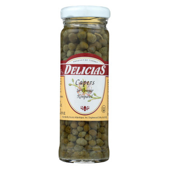 Delicias Nonpareil Capers In Vinegar  - Case of 12 - 3.5 OZ