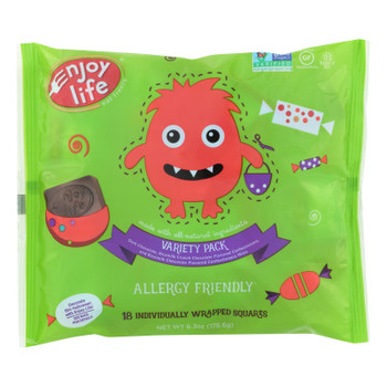 Enjoy Life Variety Pack Individually Wrapped Squares  - Case of 12 - 6.3 OZ