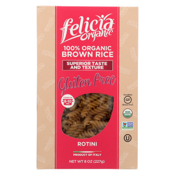 Felicia Organic Brown Rice Rotini Pasta  - Case of 6 - 8 OZ