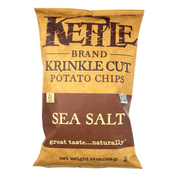 Kettle Brand Sea Salt Krinkle Cut Potato Chips  - Case of 9 - 13 OZ Kettle Brand Sea Salt Krinkle Cut Potato Chips  - Case of 9 - 13 OZ