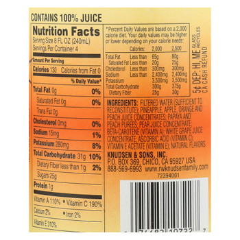 Knudsen Simply Nutritious, Morning Blend Juice  - Case of 6 - 32 FZ