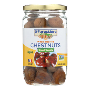 La Forestiere All-Natural Whole Roasted Chestnuts  - Case of 12 - 14.8 OZ