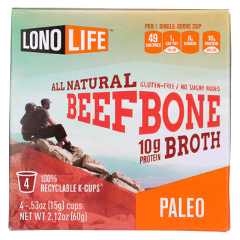 Lonolife Beef Bone Broth K-Cups  - Case of 6 - 4 CT Lonolife Beef Bone Broth K-Cups  - Case of 6 - 4 CT