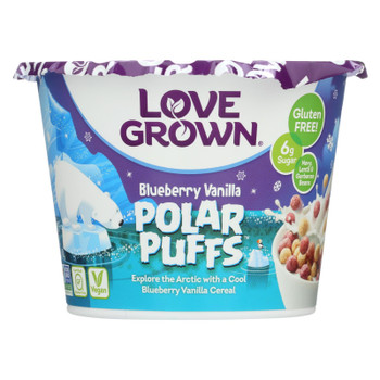 Love Grown Polar Puffs KidS Cereal, Blueberry Vanilla  - Case of 12 - 1.1 OZ