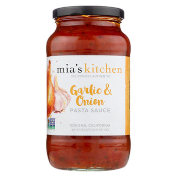 Mia's Kitchen's Authentic Pasta Sauce With Garlic And Onion  - Case of 6 - 25.5 OZ Mia's Kitchen's Authentic Pasta Sauce With Garlic And Onion  - Case of 6 - 25.5 OZ