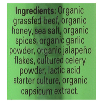 Mighty Organic Mighty Jalapeno Beef Stick  - Case of 24 - .75 OZ