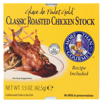 More Than Gourmet Glace De Poulet Gold Classic Roasted Chicken Stock  - Case of 24 - 1.5 OZ