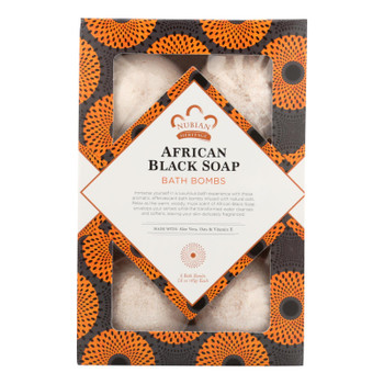 Nubian Heritage African Black Soap Bath Bombs  - 1 Each - 6 CT Nubian Heritage African Black Soap Bath Bombs  - 1 Each - 6 CT