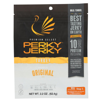 Perky Jerky Turkey Jerky, More Than Just Original  - Case of 8 - 2.2 OZ Perky Jerky Turkey Jerky, More Than Just Original  - Case of 8 - 2.2 OZ